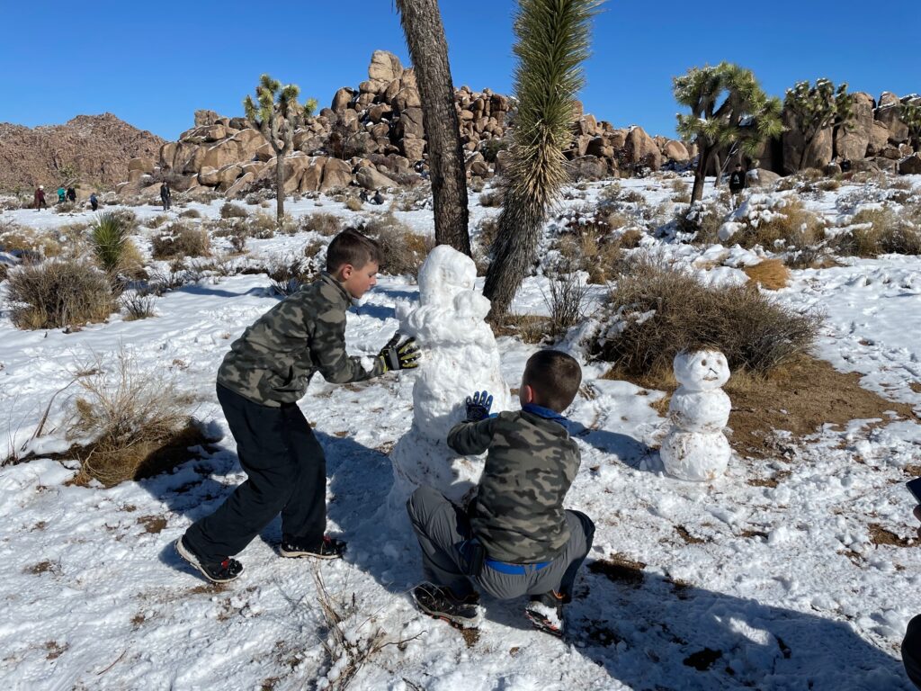 Building a snowman