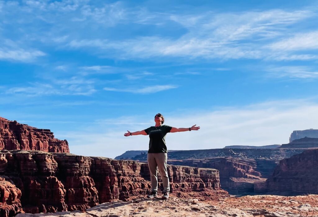 Standing on the edge (or on top) of the world