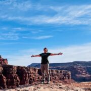 Standing on the edge (or on top) of the world