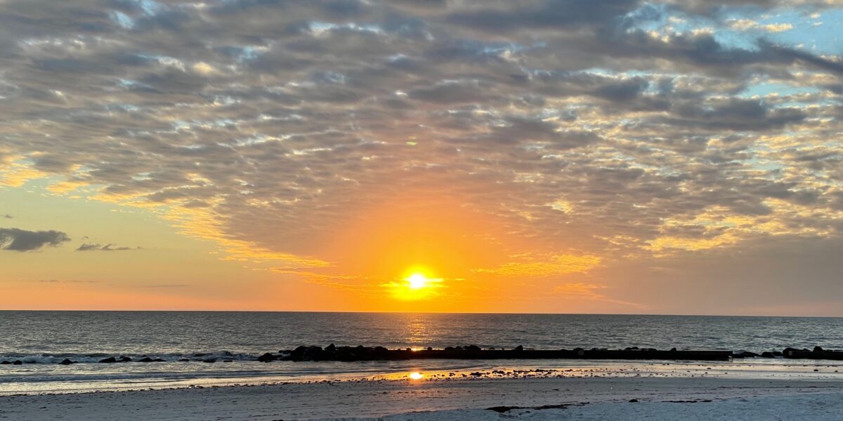 Sunset over the ocean