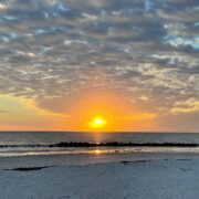 Sunset over the ocean