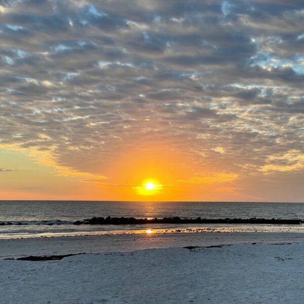 Sunset over the ocean