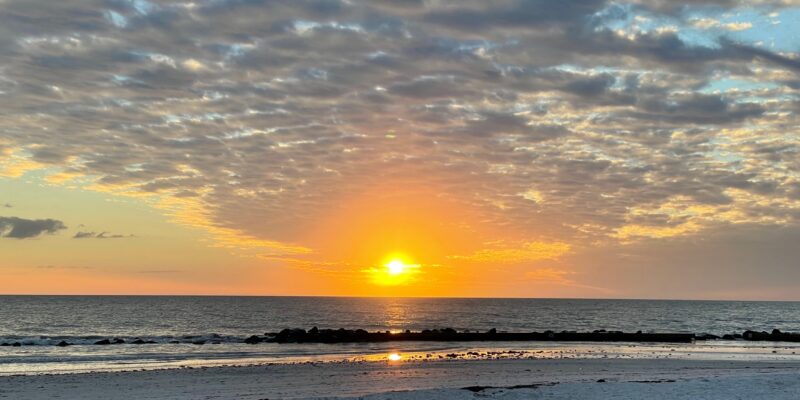 Sunset over the ocean