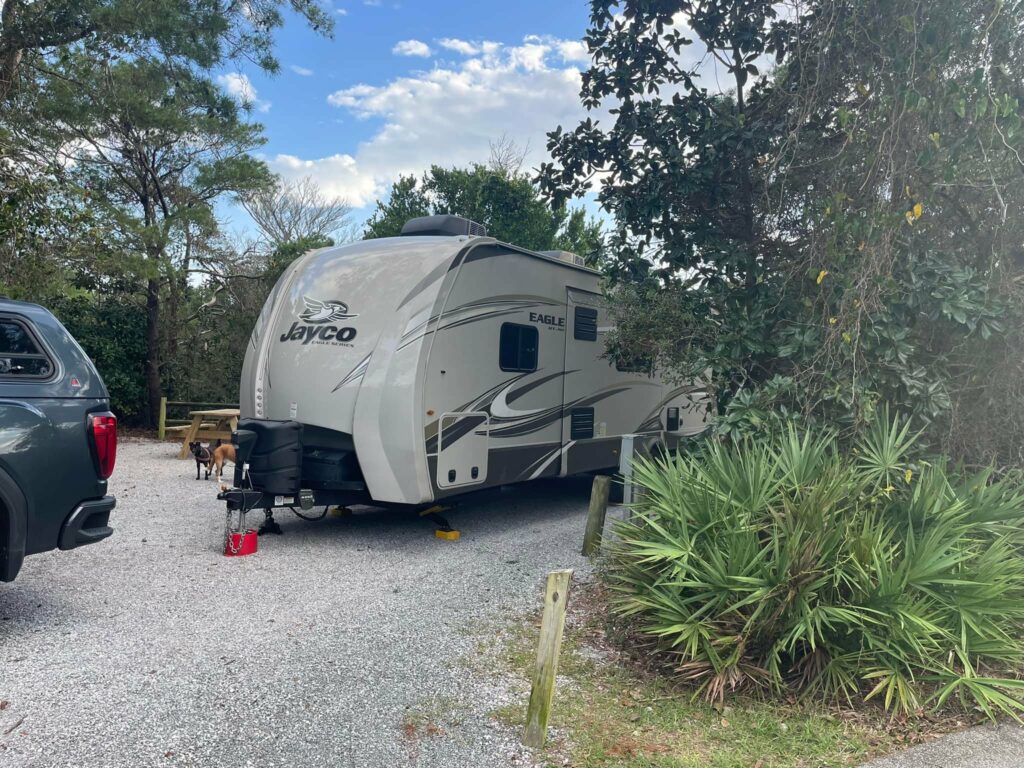 Camper parked at State Park