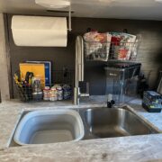 RV kitchen sink and set up