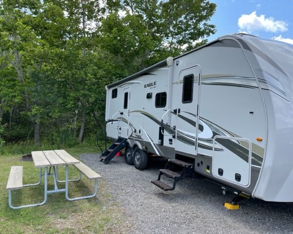 RV parked at campground