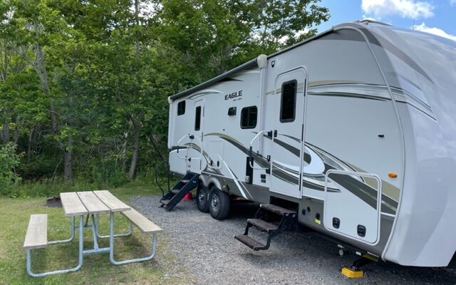 RV parked at campground