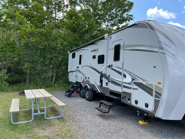 RV parked at campground