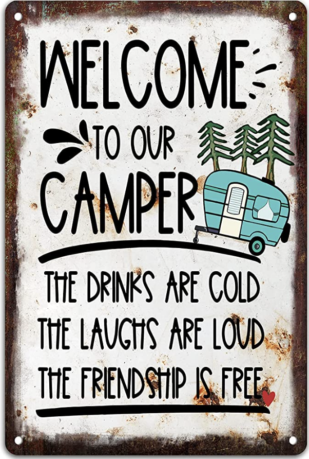 cute camping signs gift idea for RV owners