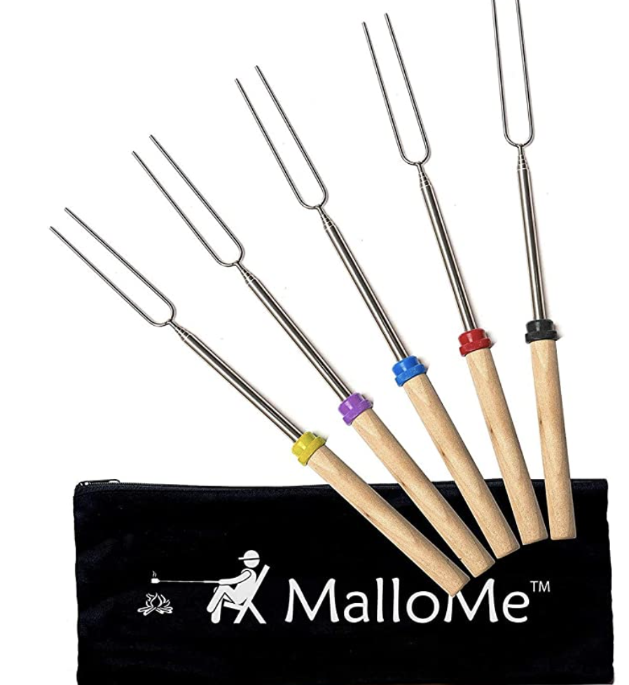 Marshmallow roasting sticks that rotate by thumb dial gift idea for RV owners