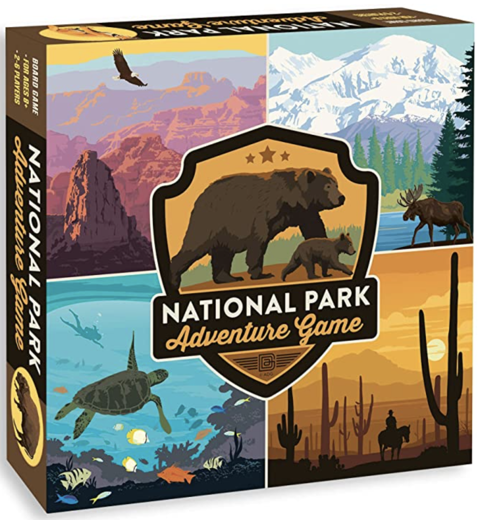 "National Park Adventure Game" board game gift idea for RV owners