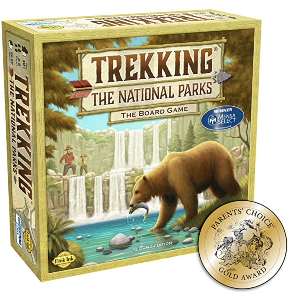 "Trekking the National Parks" board game gift idea for RV owners